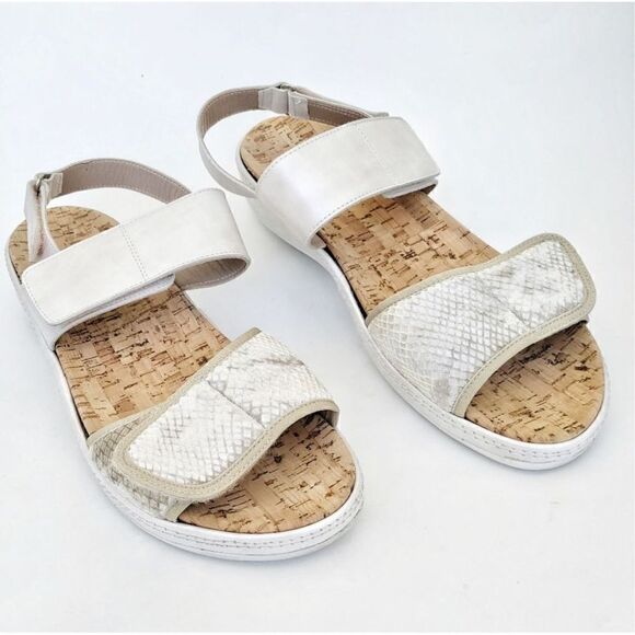 NATURWALK BY PIESANTO OZOR IN IVORY LEATHER AND VELVET SIZE 10 - Picture 2 of 9